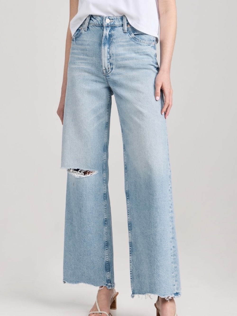 MOTHER High-Waisted Spinner Zip Sneak Chew in We Bounced size 25